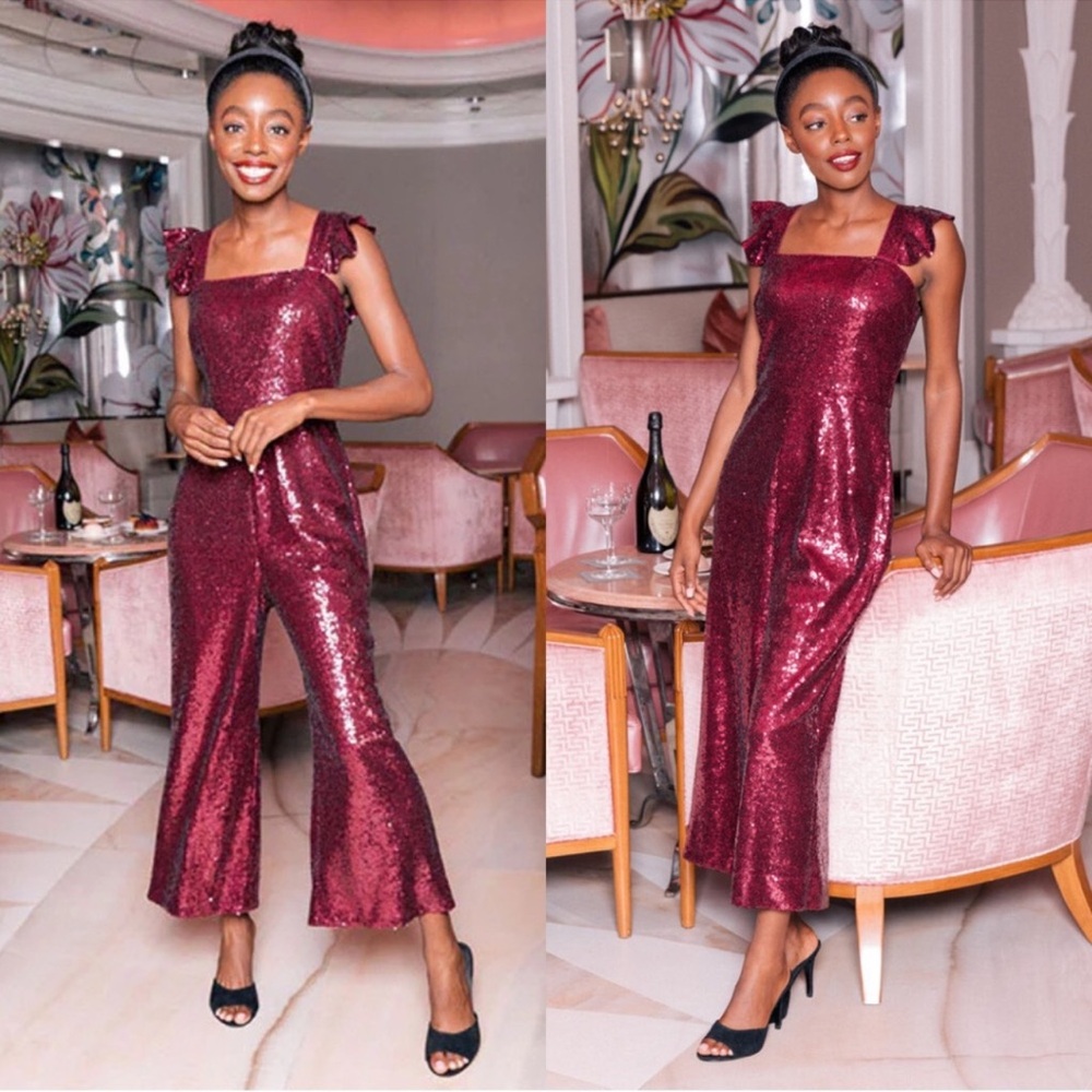Gal Meets Glam Casey Sequin Jumpsuit